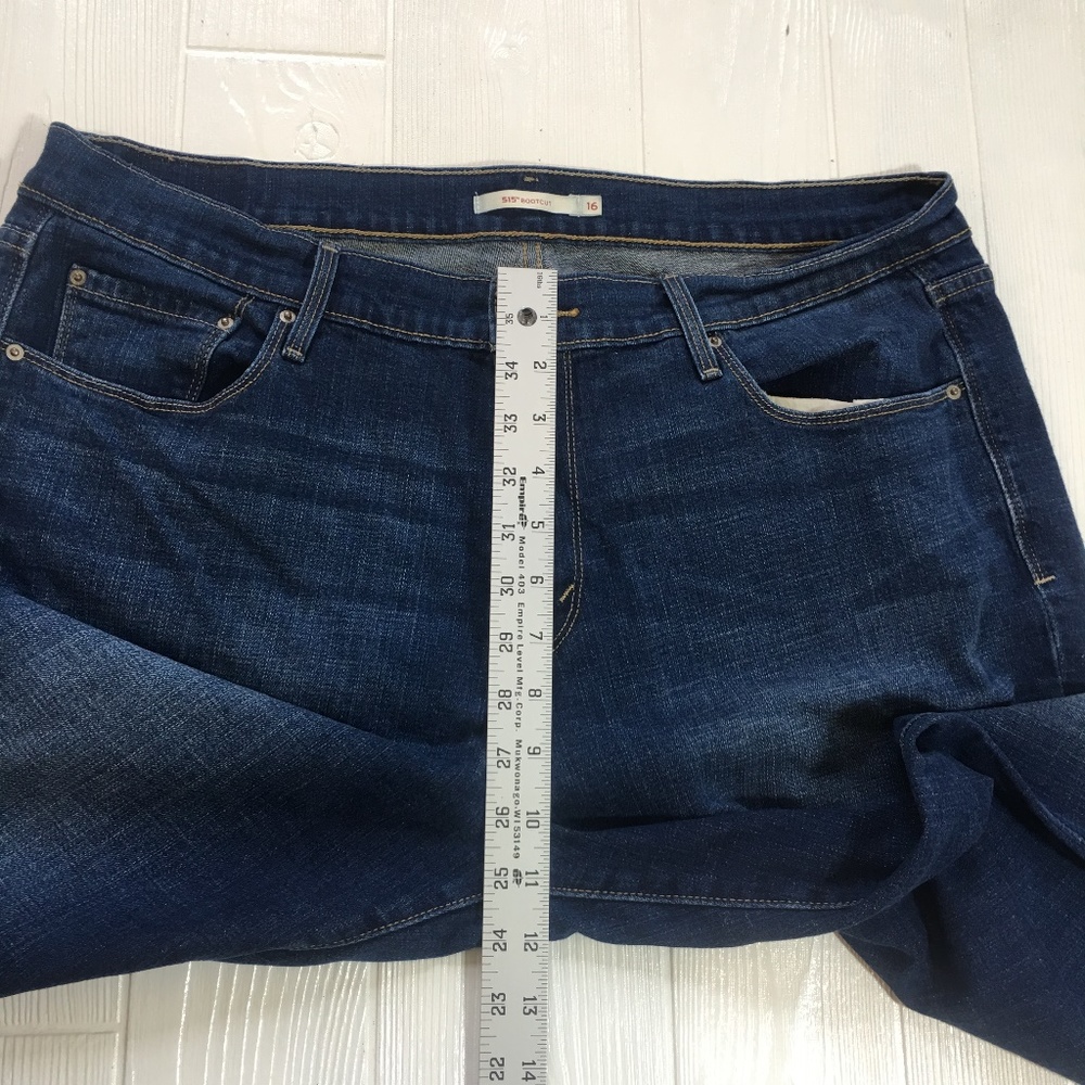 ❤️Levis515 Bootcut Jeans Dark Stretch Denim Sz16 - Picture 5 of 8